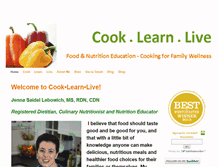 Tablet Screenshot of cooklearnlive.com